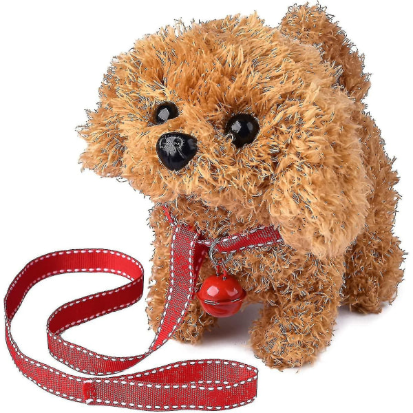 Pehmohusky-koiralelu Elektroninen interaktiivinen lemmikkikoira – kävely, haukkuminen, heilutus, venyttelevä seuraeläin lapsille (villakoira)