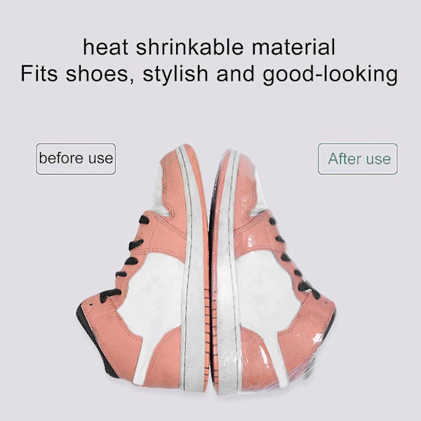 100 st Skoskrynkfolie Transparent PVC Värmepåsar för DIY