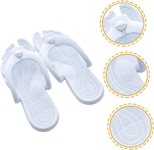 Bærbare sammenleggbare tøfler for strandreiser, lette flip-flops for menn og kvinner, utendørs svømming