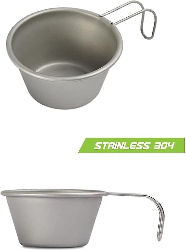 Mini Vinglas i Rostfritt Stål för Utomhus, Bärbar Campingbestick, 50ml Små Vattenkoppar, Silver, 2-pack
