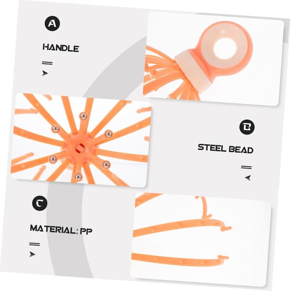 Avslappende hodebunnsverktøy stålkule blekksprut for sirkulasjon ergonomisk design for komfortabel bruk for hodebunnen