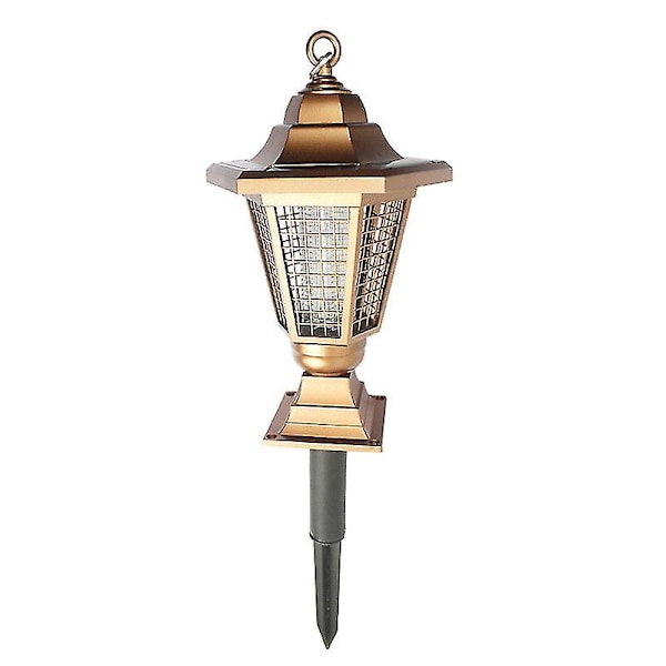 Solcellsdriven Myggfälla UV LED-lampa Utomhus Trädgård Mygg Flugor Skadedjur Insekter Dödarlampa