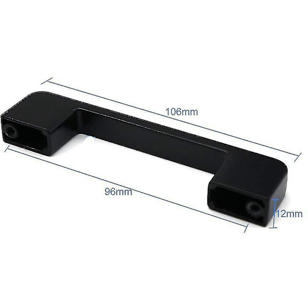 10-pak Matte Svart Sink-Legering Skap- og Skuffhåndtak 106mm Lange