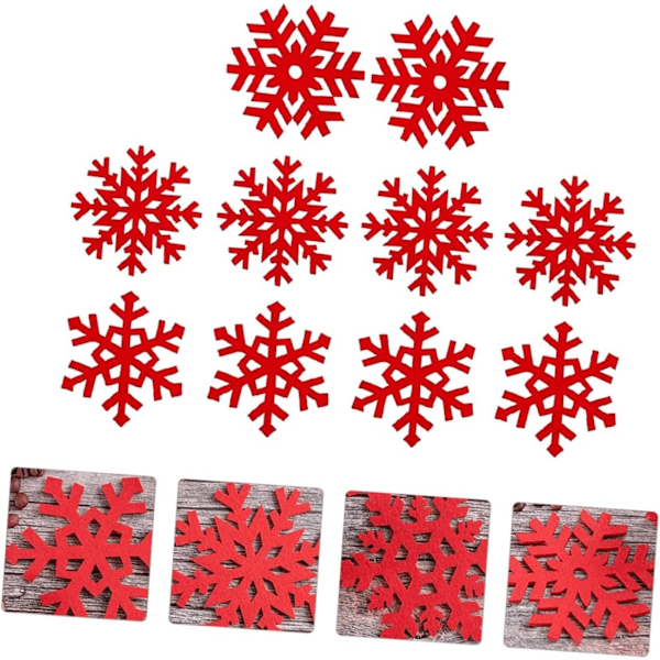 Värmeisolerade Snöflingekunderlägg 10 st Slumpmässig Stil Koppunderlägg för Julstämning