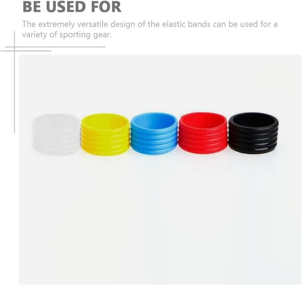 5 stk. elastiske ketchergrebringe Overgrip Protector Kompakte små ketcherbånd