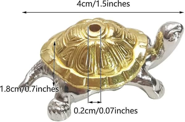 Messing Røgelsebrænder Skildpaddeformet Røgelseholder Gylden Røgelsespindholder Til Røgelse Hjem Soveværelse Yogarum Tehus (Guld Og Sølv 2stk)