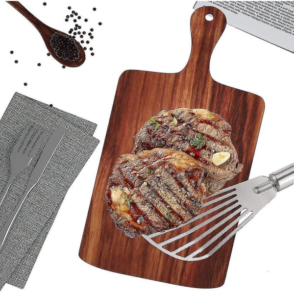 Fisk Spatel Rustfrit Stål Spalte Køkken Spatel Fisk Kød Steak Turner Til At Vende