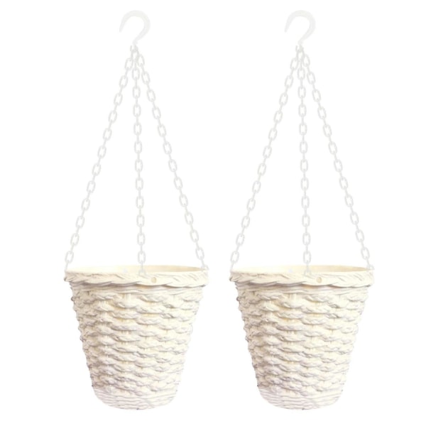 2-pack Hängande Planterkorg Dekorativa Utomhus Blomkrukor