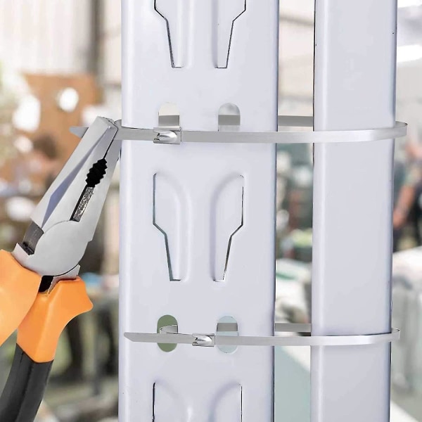 100 stk 11,8 tommer rustfritt stål låsbare kabel metall zip-ties