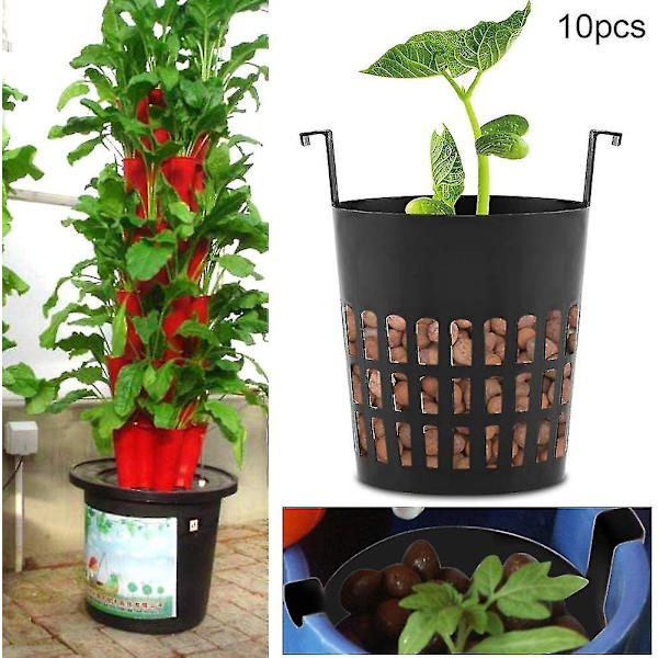 10 stk. Plastik Net Pot Hydroponisk Aeroponisk Plante Kurve
