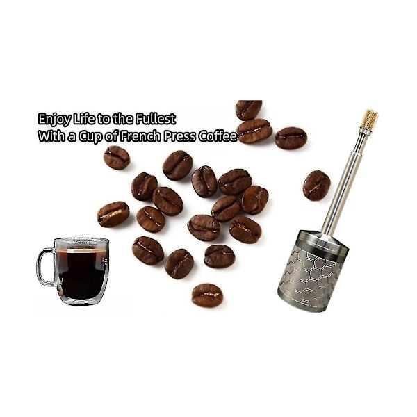 Bærbar Fransk Kaffe- og Te-Press Maker Kaffe-Filter Gjenbrukbar Full Kropps Kaffe-Press Ma