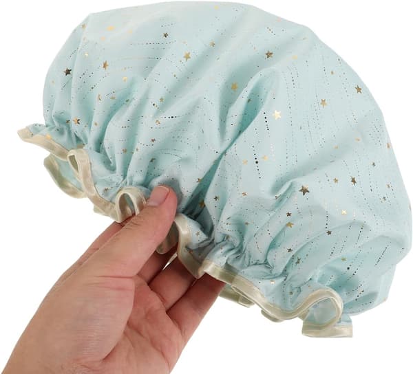 Dobbeltlags mikrofiber badehætte maskinvaskbar stor hårbadehætte til kvinder genanvendelig