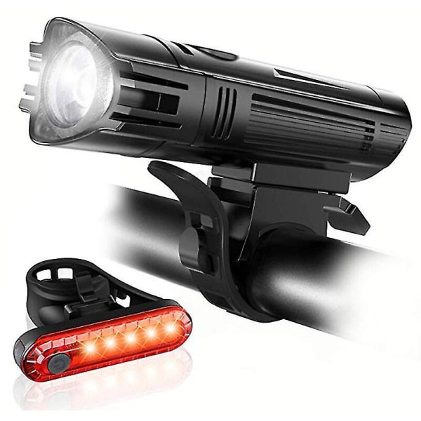 Hj-057 Super Lys USB Genopladelig Cykellys Mtb Natkørsel Advarselslys