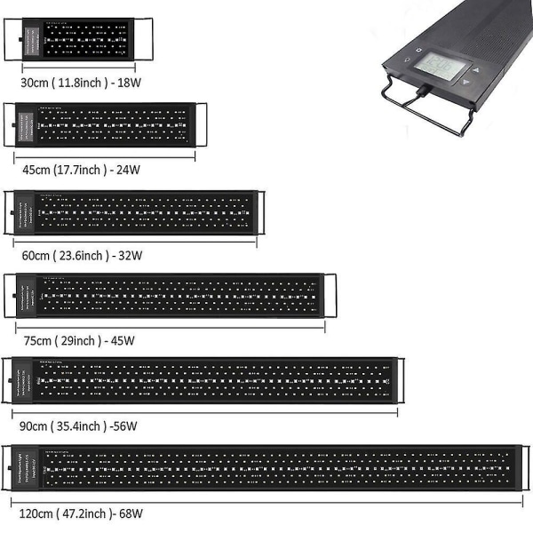 24-48 tommer IP65 Programmerbart Akvarium LED-lys