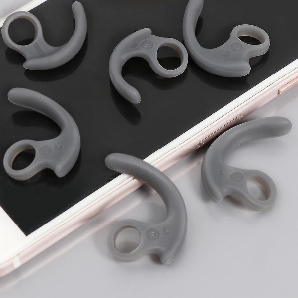 3 par/set Mjuka Silikonfodral Öronkrok In-ear Hörlurar För Sony Örontoppar S/m/l Gray