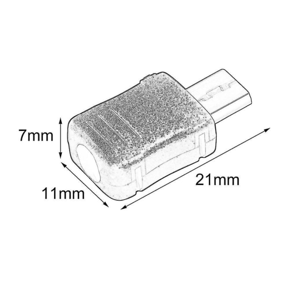 10 stk Micro USB T-port hann 5-pinners pluggkontakt kontaktdeksel