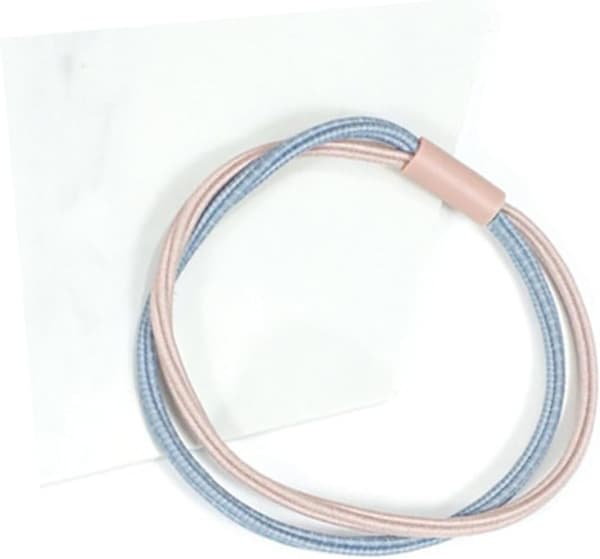 5 stk doble hårstrikker elastisk ring enkle hårstrikker hestehaleholdere for kvinner jenter tilfeldig farge