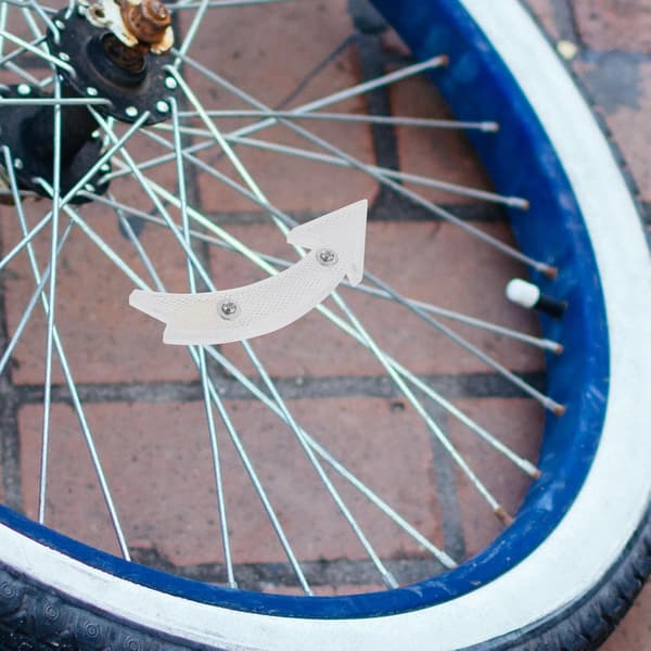 20 stk. hvide cykelreflekser til mountainbikes, kompakte egerreflekser i plast