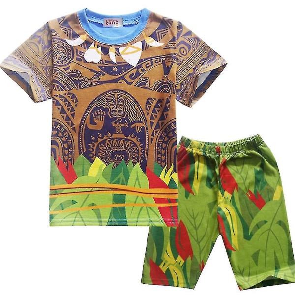 Moana Maui Costume Pyjamasetti Set Poikien Shortsit Pjs Sleepwear 4-5 Years