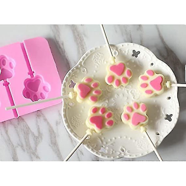 2 st Lollipop Choklad Silikonformar Emoji Tassar