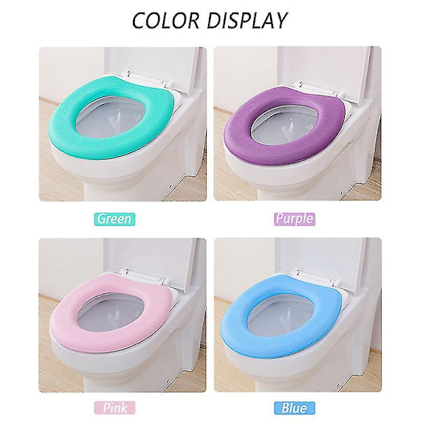 WC-istuimen pehmuste Vedenpitävä Pehmeä WC-istuimen peite Kestävä Lämmin Pehmeä Pehmuste Kylpyhuoneen WC:lle Uusi (sininen)