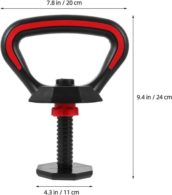 Justerbart Kettlebell Håndtak Del Solid Kettlebell Stang og Base Treningsgrep Egnet