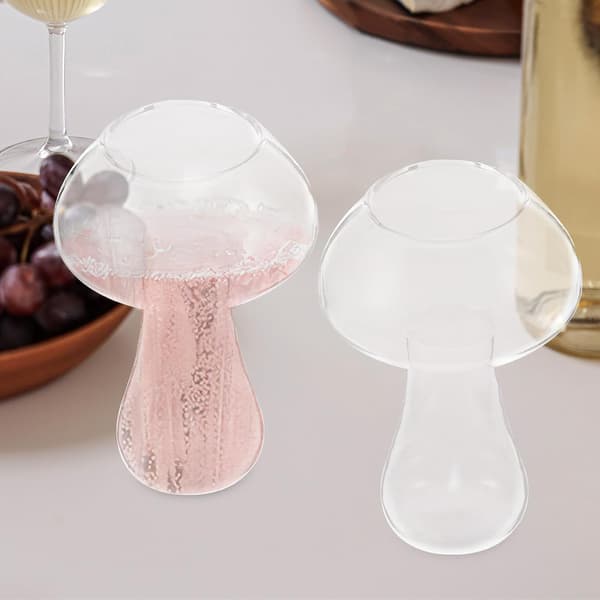 2 st nyhet dryckeskopp svampformad cocktailglas tjock botten design stabil placering glas