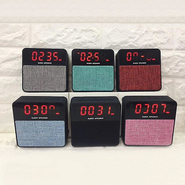 JT2605 Trådlös Bluetooth-högtalare LED-väckarklocka Handsfree