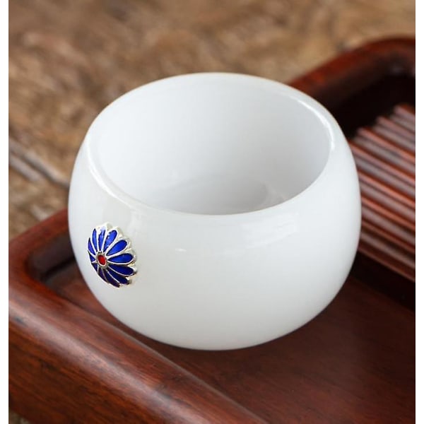 Hvid Porcelæn Jade Tekop Glas Jade Master Kop Tekop Blå