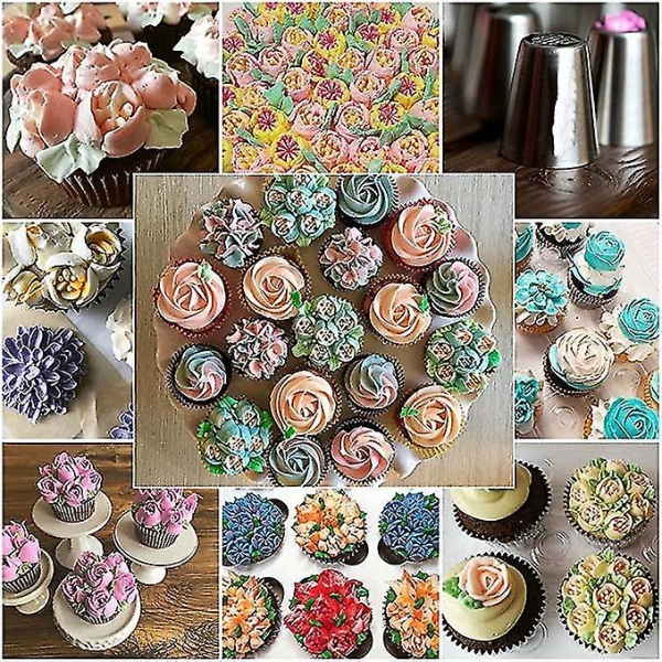 Russiske Icing Piping Dyser Tips 21 stk Sett Rustfritt Stål