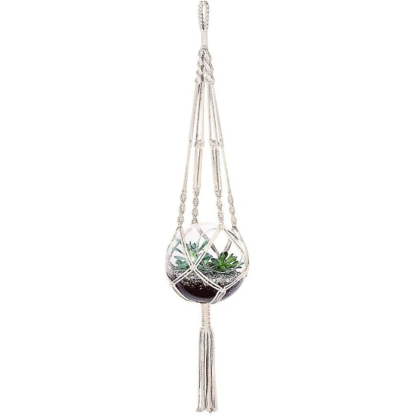 Hängande Korg Rep Växt Hängare Macrame Hängande Korg Växt Hängare Bomull Blomma Kruka
