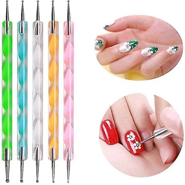 Komplett Nail Art Kit Professionellt tillbehör 15 pennor 30 klistermärken