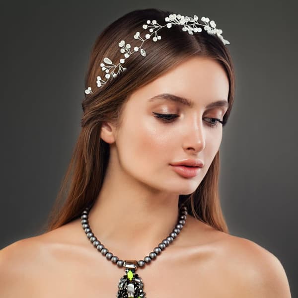 Brudehårbånd Rhinestones Elegant Håndlaget Perlehårtilbehør