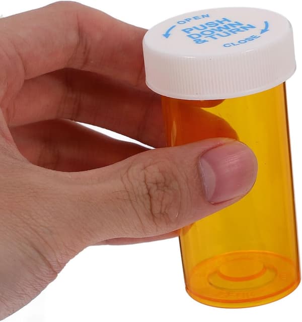 20 stk. bærbare pillebokser, tomme plastmedisinflasker, tablettdispenseringsflasker