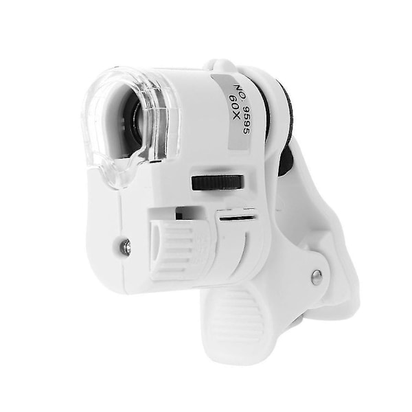 Mini Mikroskop Telefon 60x Digital Forstørrelsesglas LED Lys Glas