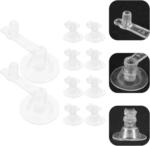 50 stk oppblåsbare putepumpeadapterdyser PVC luftpumpe dyse