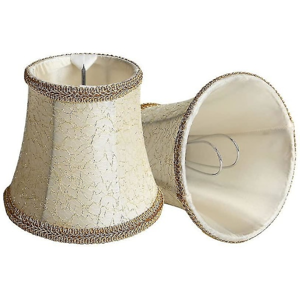 Klips på lampeskjerm for lysekrone, stoffskjerm, 80x120mm, 2 sett