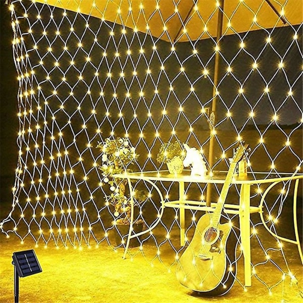 Solar Mesh Net Fairy String Light 1.5m X 1.5m 96leds 8 Modes