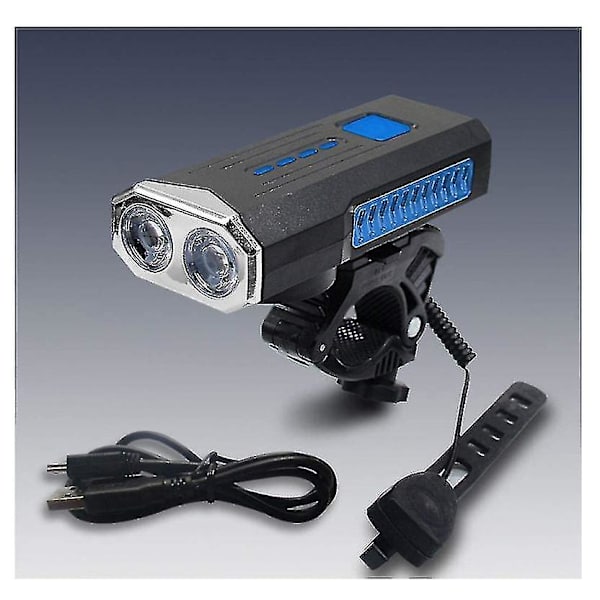 LED Cykellys Kraftfuld Lommelygte Hornlys Genopladelig