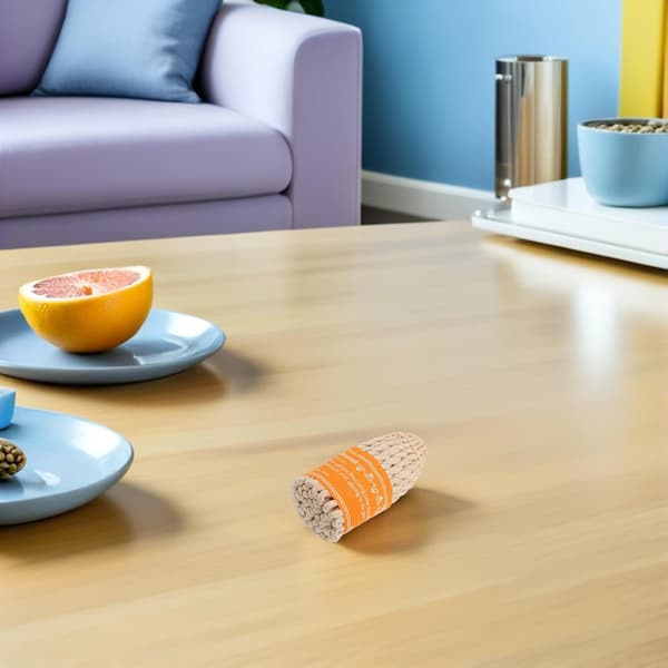 2 stk håndlagde Nepal tau røkelsespinner for meditasjon og aromaterapi, beige farge