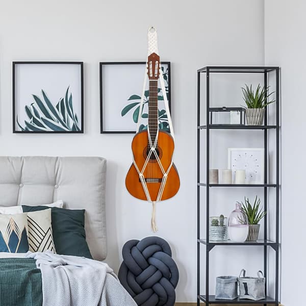Snygg gitarrrem i bomull Kreativ gitarrtillbehör Slitstark Anti-stretch Födelsedagsmusiker