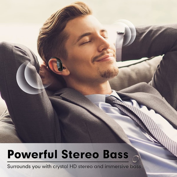 Trådlösa sport hörlurar, Bluetooth 5.1 Over-ear hörlurar, djup bas