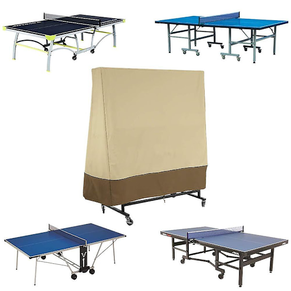 Utendørs bordtennisbordtrekk, vanntett bordtennispresenning, vindtett UV-bestandig bordtennisbordtrekk 165 X 70 X 185 Cm