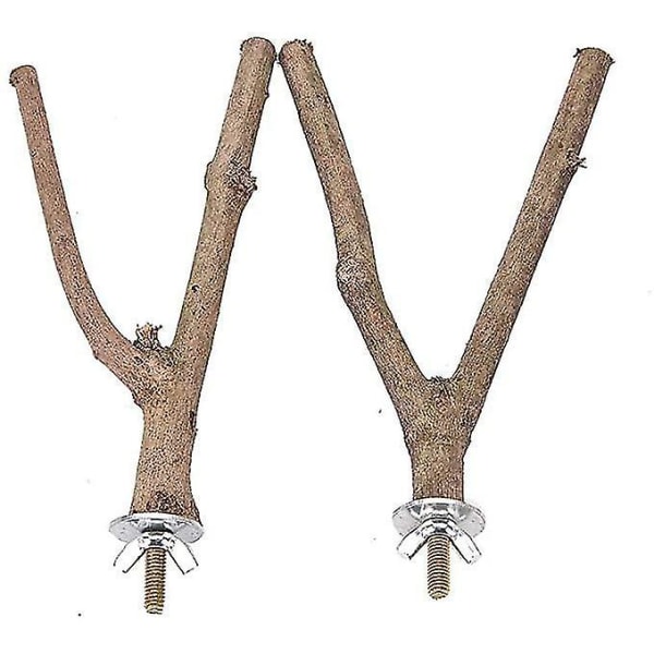 Fuglebur av tre Abbor 4-pakning 15 cm Y-form Kanarifink undulat