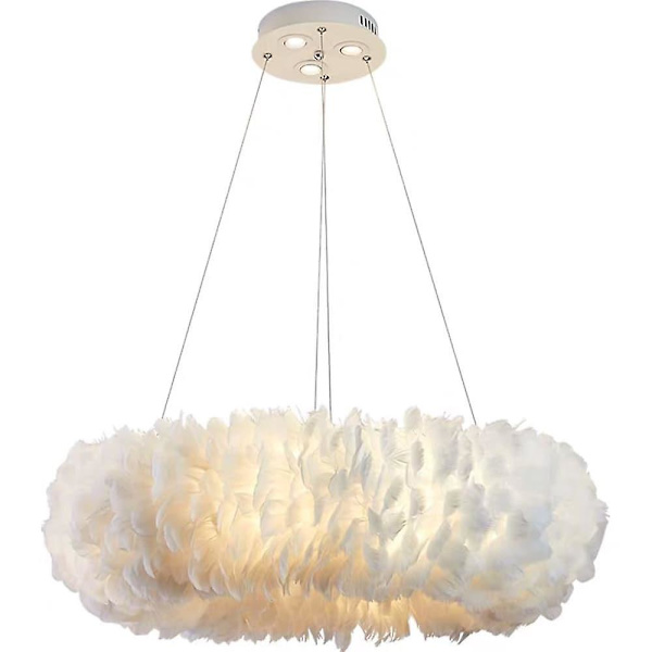 50cm Hängande Lykta LED Fjäderlampa Romantisk Ring Metall