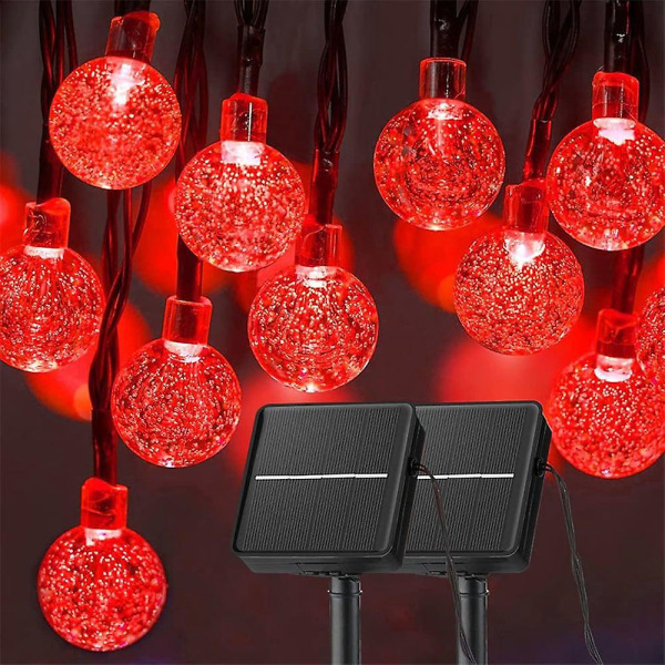 2-pack Kristallglobsolstränglampor Utomhus 10m 100leds