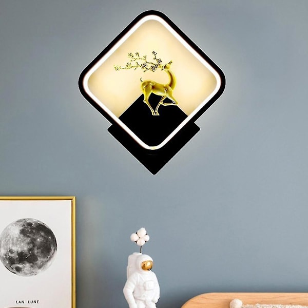 14w Vegglampe for soverom, nattbord og stue - Hjortelampe