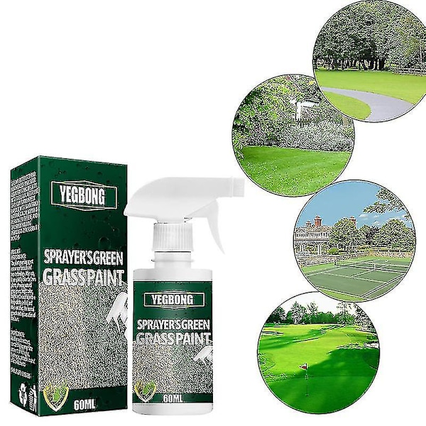 Grønn gressmalingsspray - Varig gressmaling for å forbedre flekkete, sovende og gule gress - Grass-yuhao