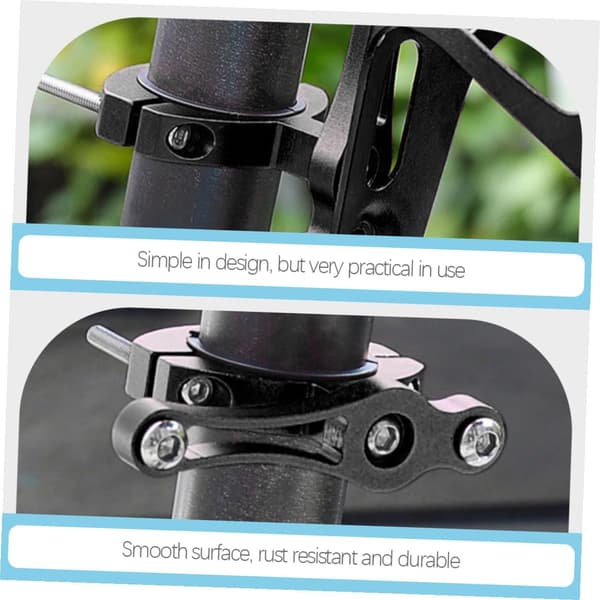 Sadelpind og Styr Flaskeholder Adapter Dobbeltskruer Sort Cykel Flaskeholder Klemme
