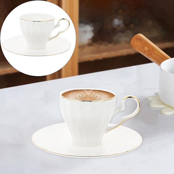 Nordisk Stil Kaffekopp & Fat Set Utsökt Keramik Mugg